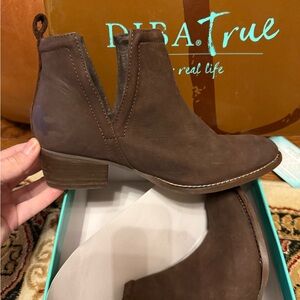 Diba True Chocolate Suede Leather Boots